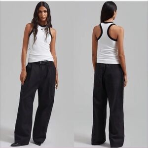 The Frankie Shop Drew Denim Pants Black Sz S